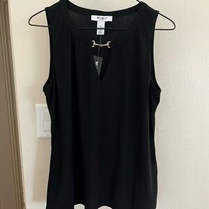WHBM black sleeveless top